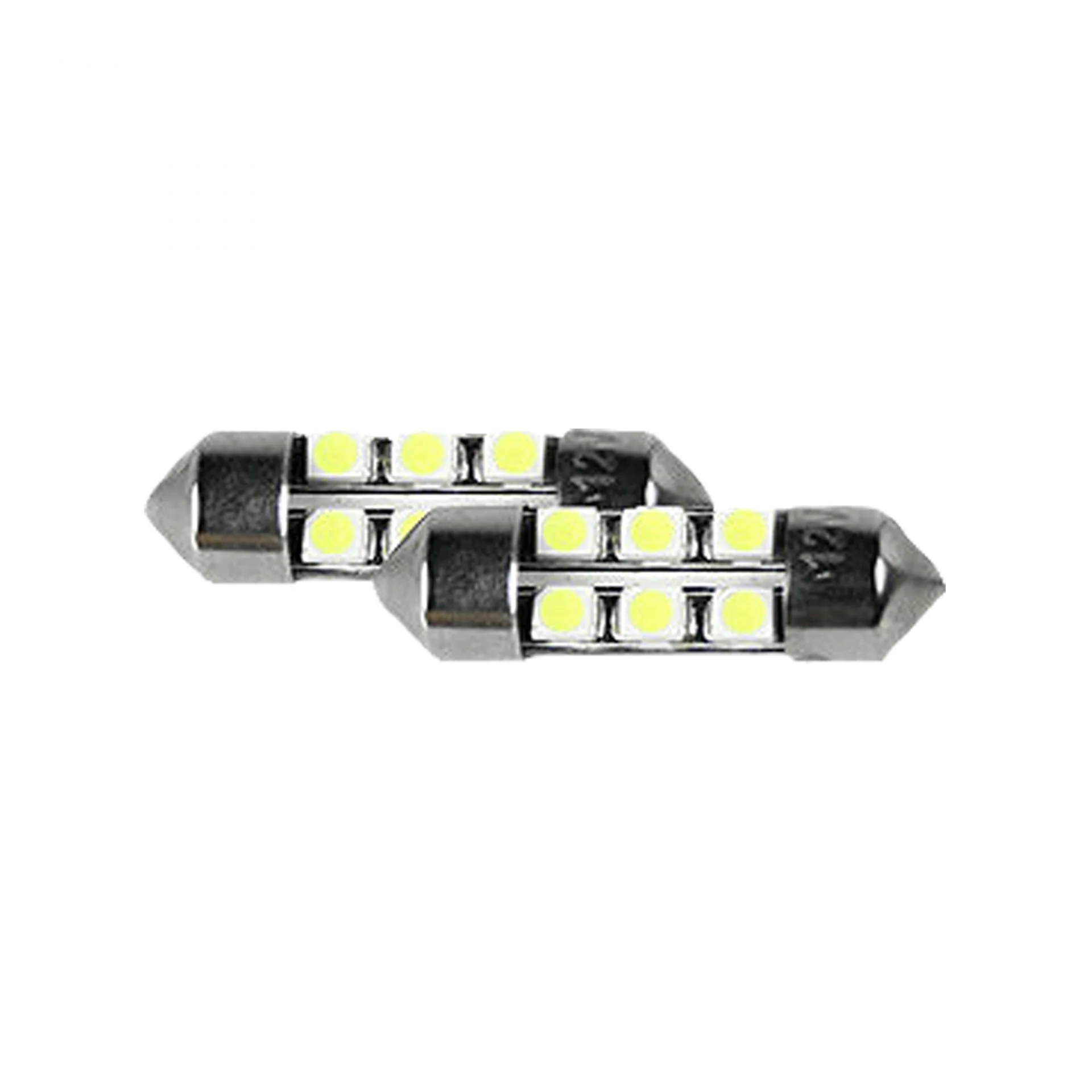 3175 10mm x 31mm Festoon Style High-Power 1-Watt 6 LED Bulbs in WHITE - Image 2