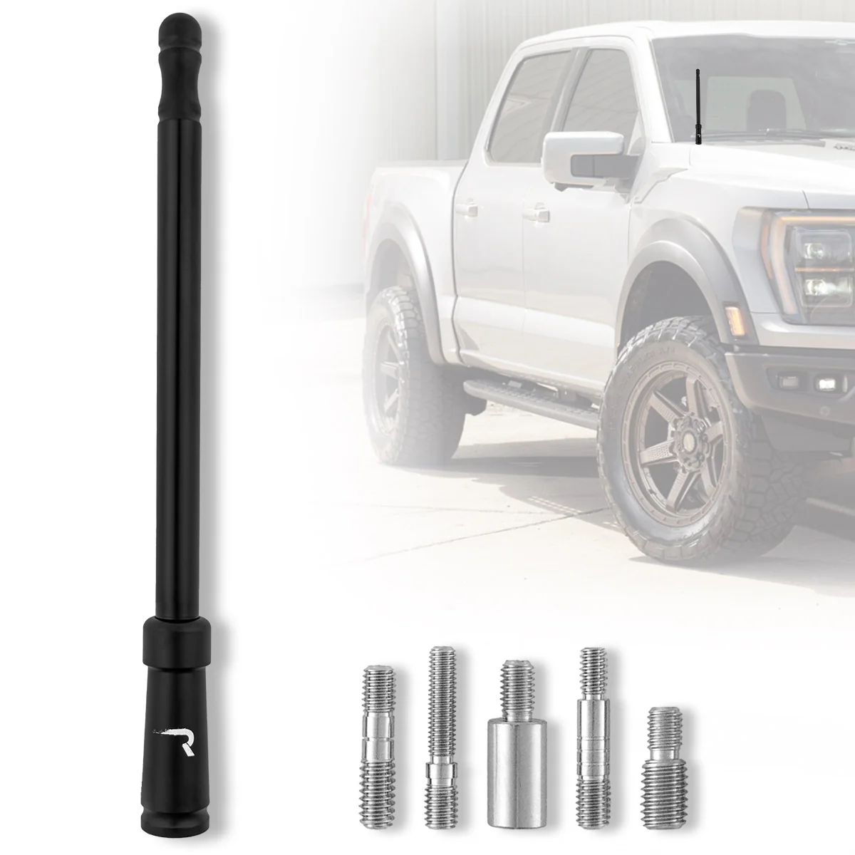Aluminum 8" Antenna Mast (Fits OEM Factory Threaded Antenna) Multiple Colors - Image 9