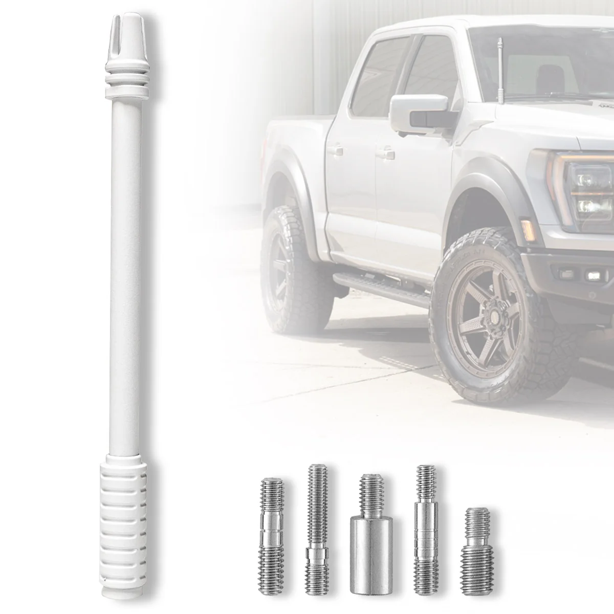AR-15 Rifle Barrel 10" Aluminum Truck Antenna with 3-Pronged Threaded Flash Hider Barrel Tip (Antenna Fits OEM Factory Threaded Antenna Base) Multiple Colors - Image 12