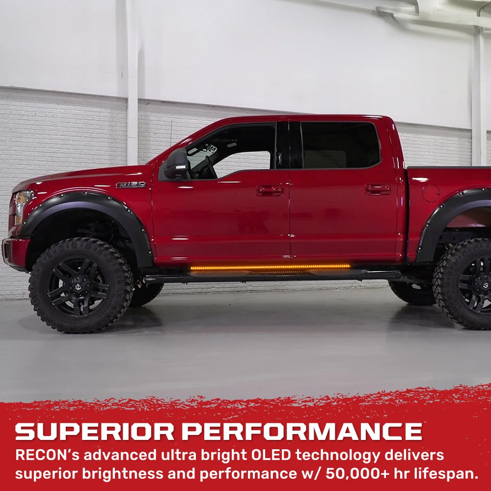 "Big Rig" Strobing Side Mounted High Power LED Light Bars User Selectable Control Amber or White - Multiple Sizes - Image 10
