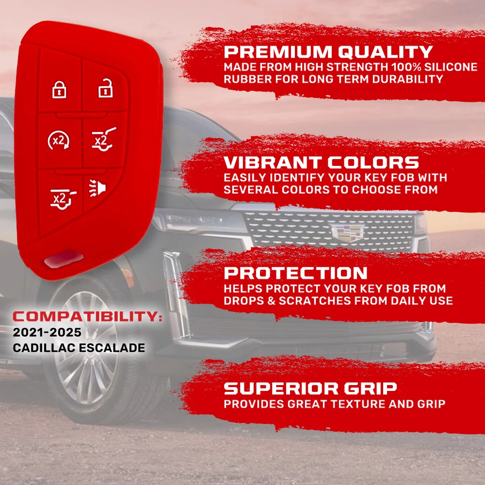 Cadillac 21-25 Escalade 100% Silicone Rubber Key Fob Cover Premium Quality - Multiple Colors - Image 10