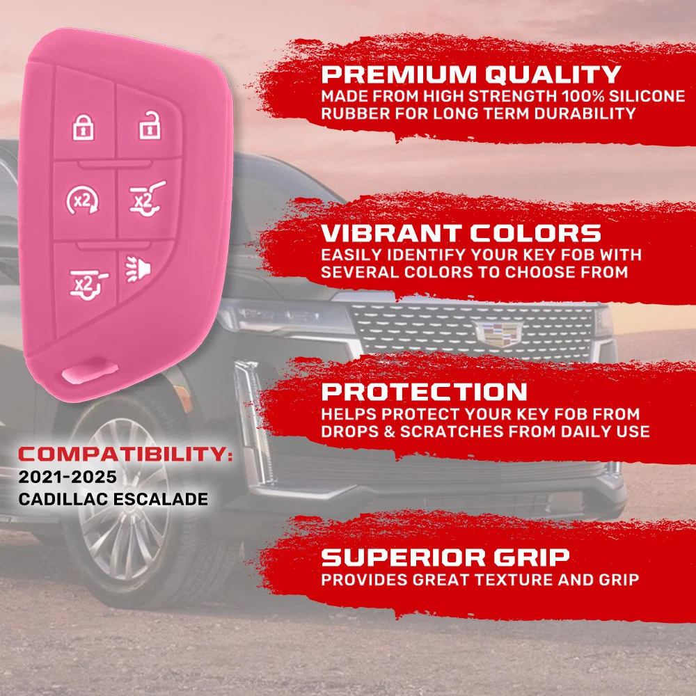 Cadillac 21-25 Escalade 100% Silicone Rubber Key Fob Cover Premium Quality - Multiple Colors - Image 33