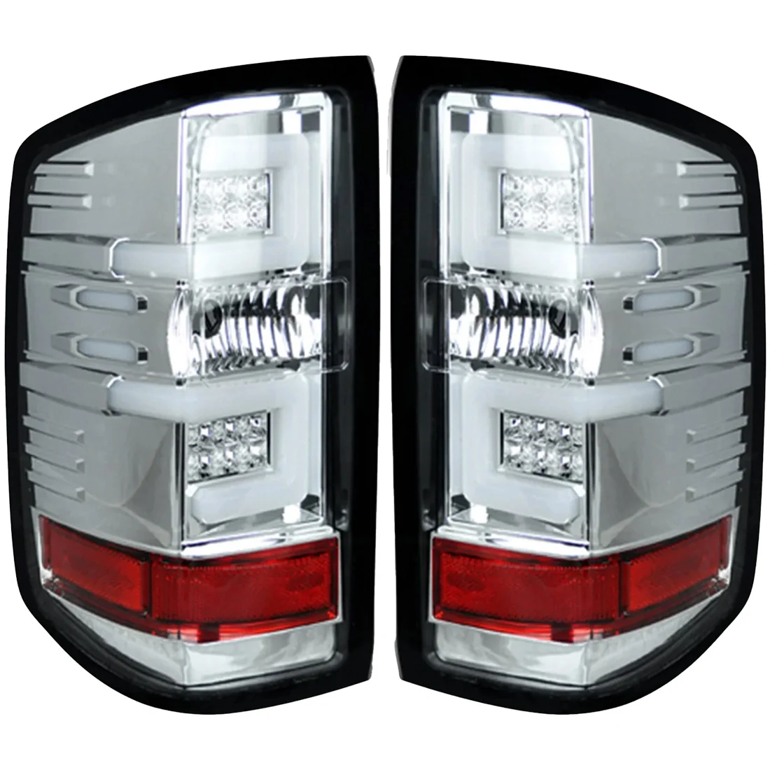 Chevy Silverado 2500/3500 16-19 (Fits Single-Wheel Only & Replaces Factory OEM LED Tail Lights Only) OLED Tail Lights in Multiple Lens - Image 21