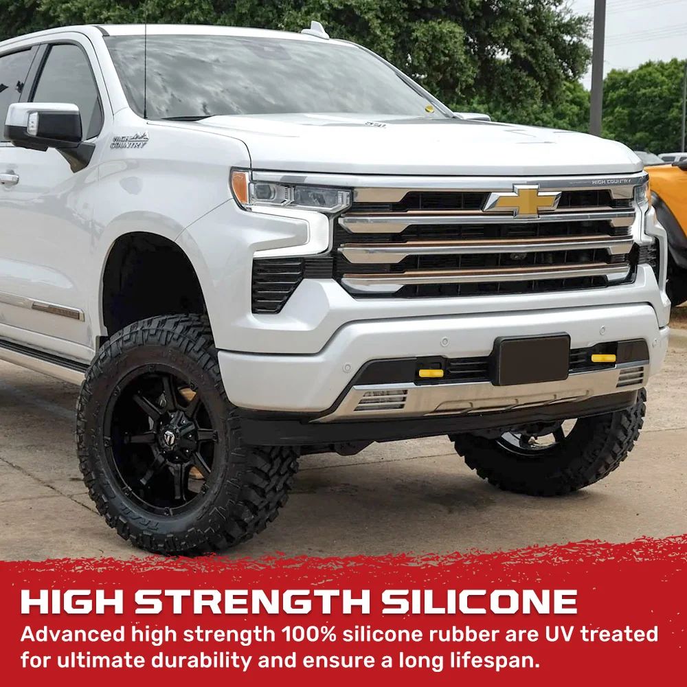 Chevy 20-25 Silverado 1500 Tow Hook Covers 2-Piece Set of Silicone Covers Standard & LED Options - Multiple Colors - Image 63