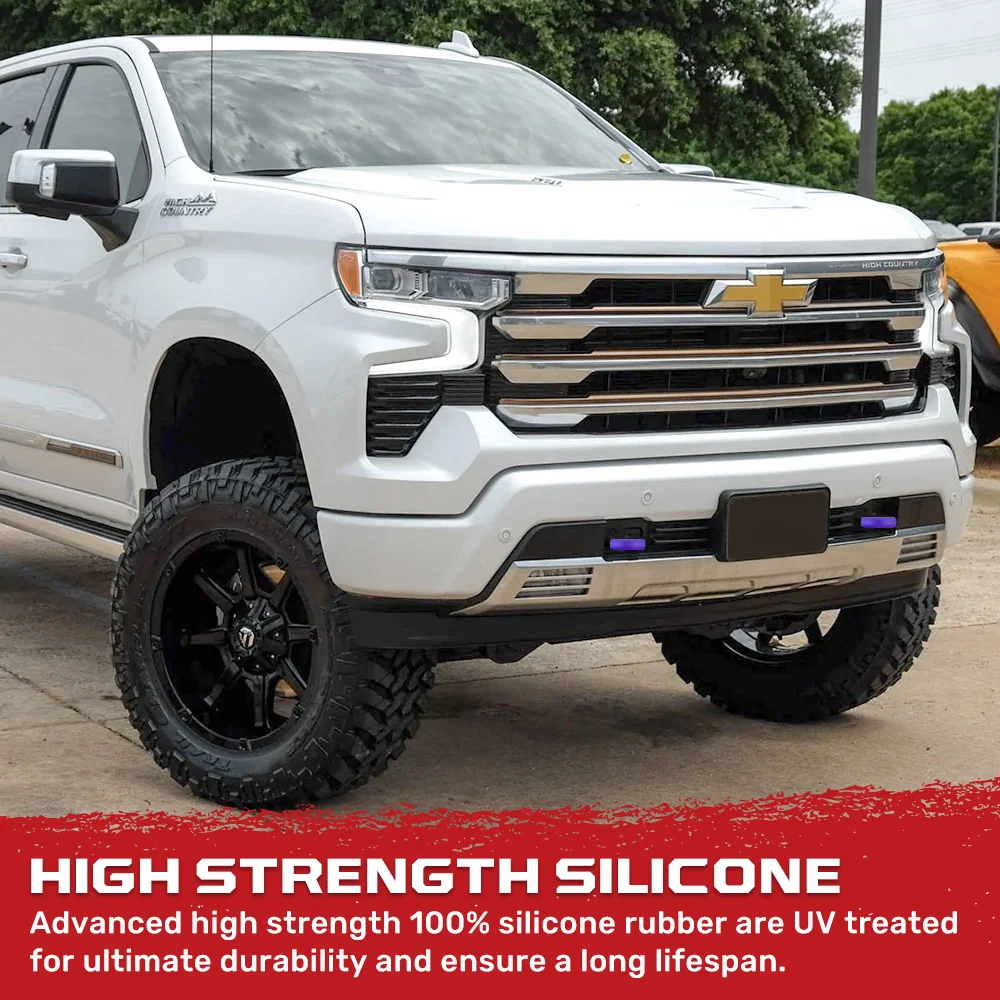 Chevy 20-25 Silverado 1500 Tow Hook Covers 2-Piece Set of Silicone Covers Standard & LED Options - Multiple Colors - Image 90