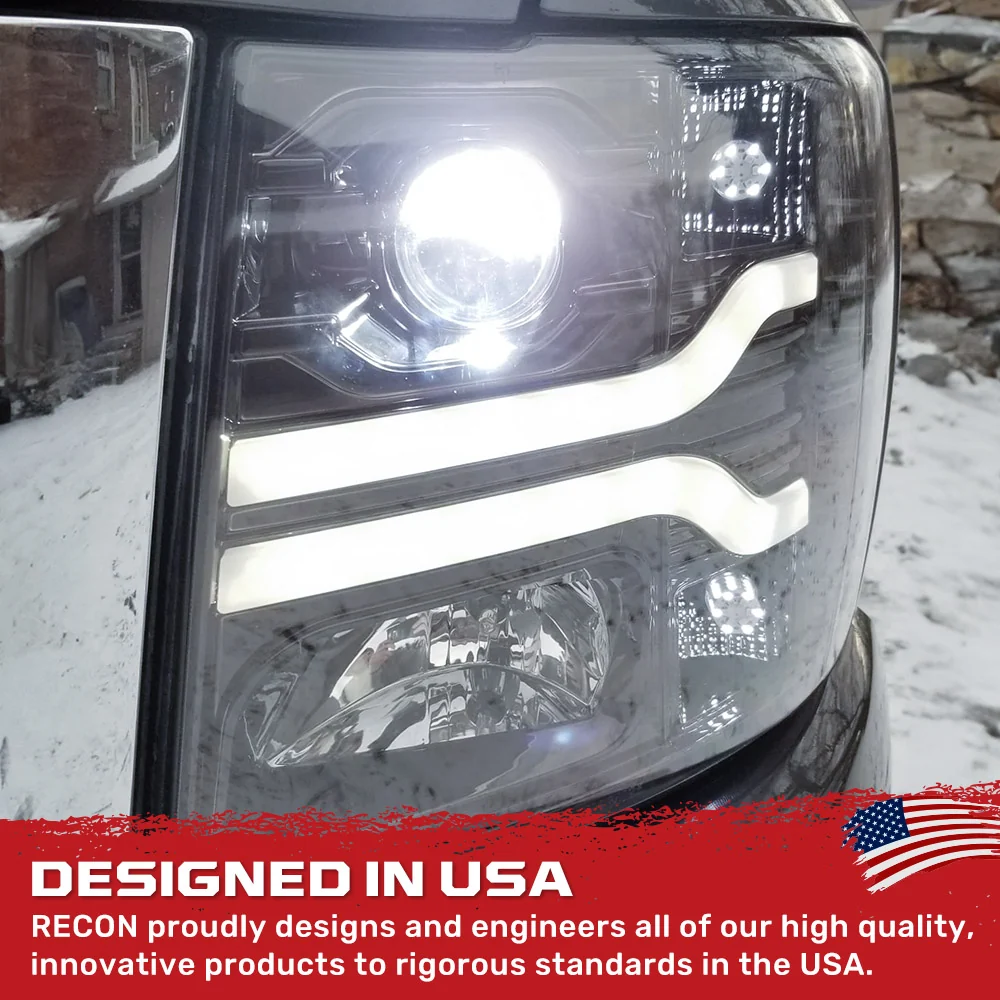 Chevrolet Silverado 07-13 (2nd Gen Single-Wheel 1500/2500/3500) Projector Headlights OLED Halos DRL - Multiple Styles - Image 16