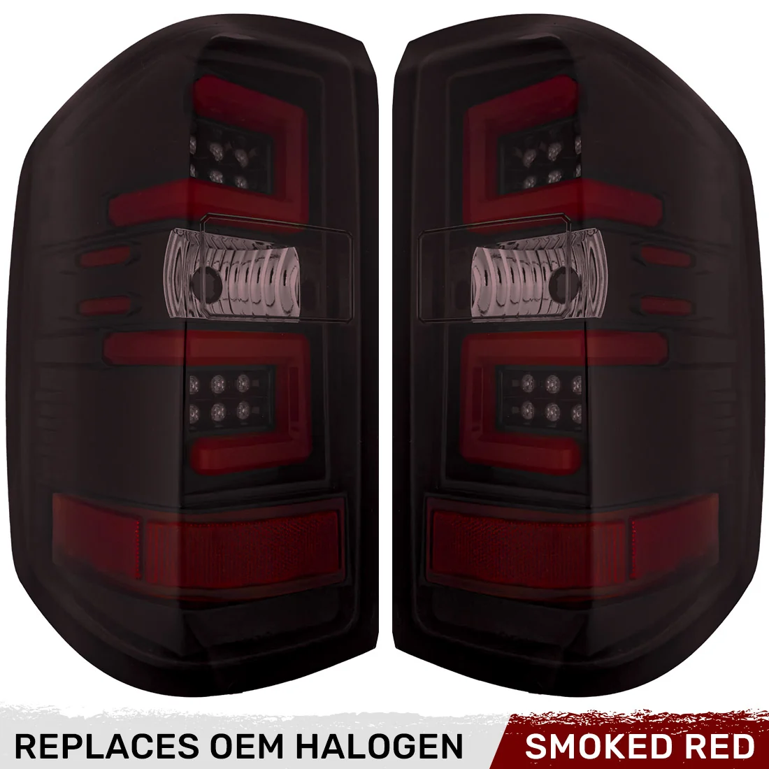 Chevy Silverado 1500 14-18 (Replaces OEM Halogen Only) Tail Lights OLED in Multiple Lens - Image 15