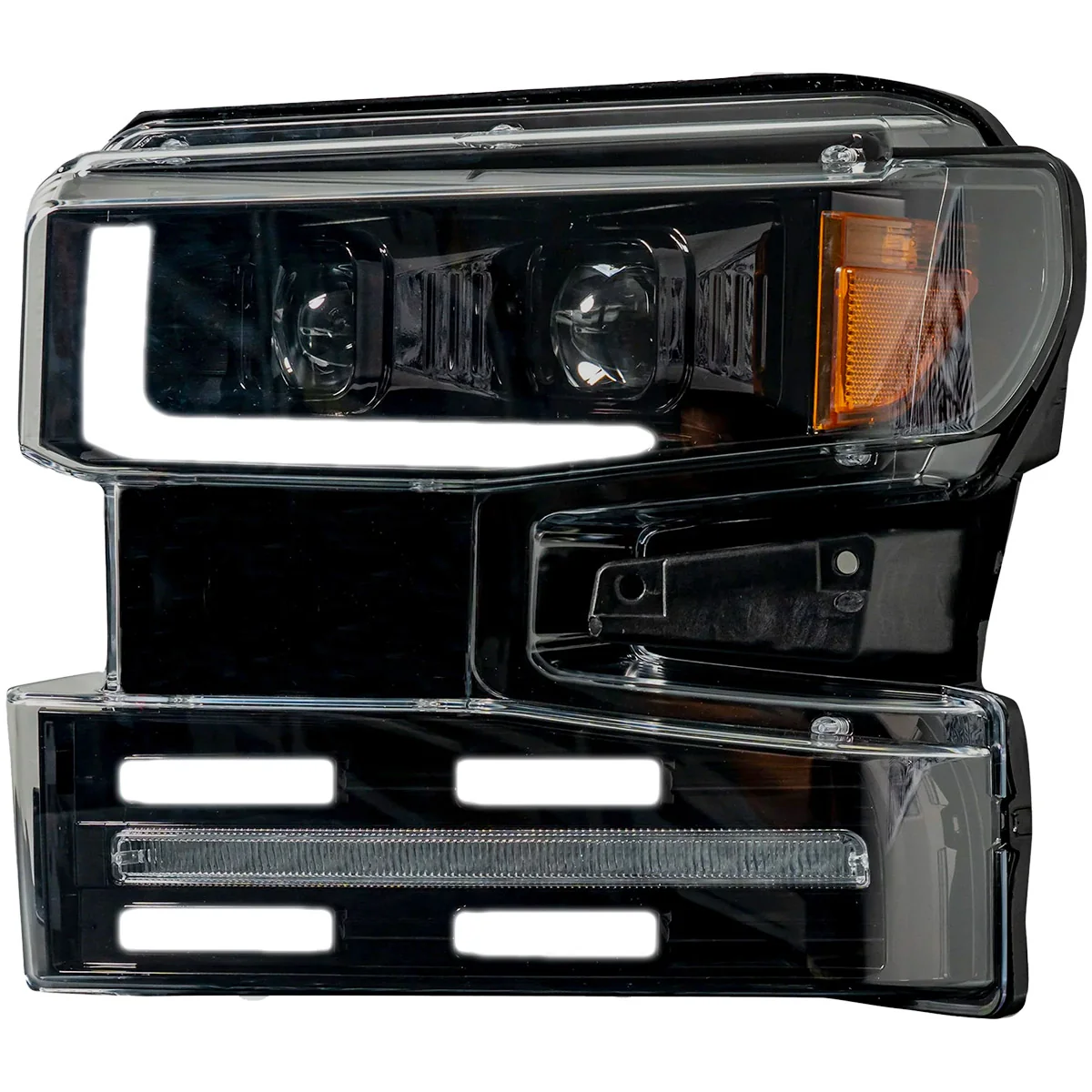 Chevy Silverado 19-21 1500 (4th Gen) Projector Headlights OLED Halos, DRL Scanning Turn Signals - Multiple Styles - Image 2