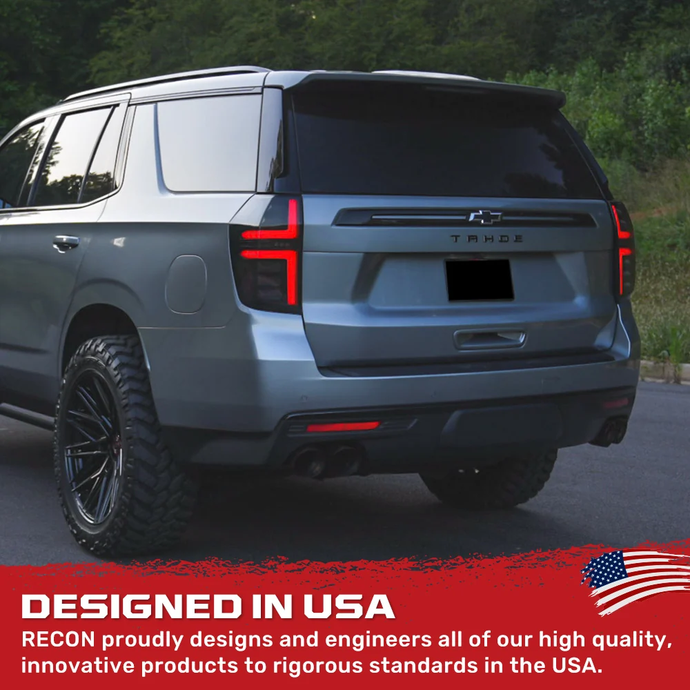 Chevy Tahoe & Suburban 21-24 OLED TAIL LIGHTS with LED Startup Sequence & AMBER OLED Turn Signals - Smoked Lens - Image 6