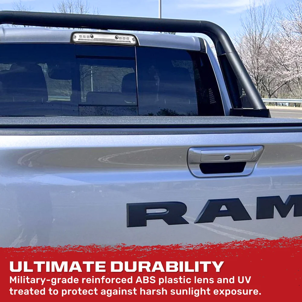 Dodge 19-25 RAM 1500 Red LED 3rd Brake Light Kit with White LED Cargo Lights and Clear Lens - Image 6