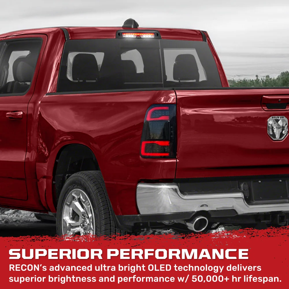 Dodge 19-25 RAM 1500 Red LED 3rd Brake Light with Cargo Bed Camera and Clear Lens - Image 5