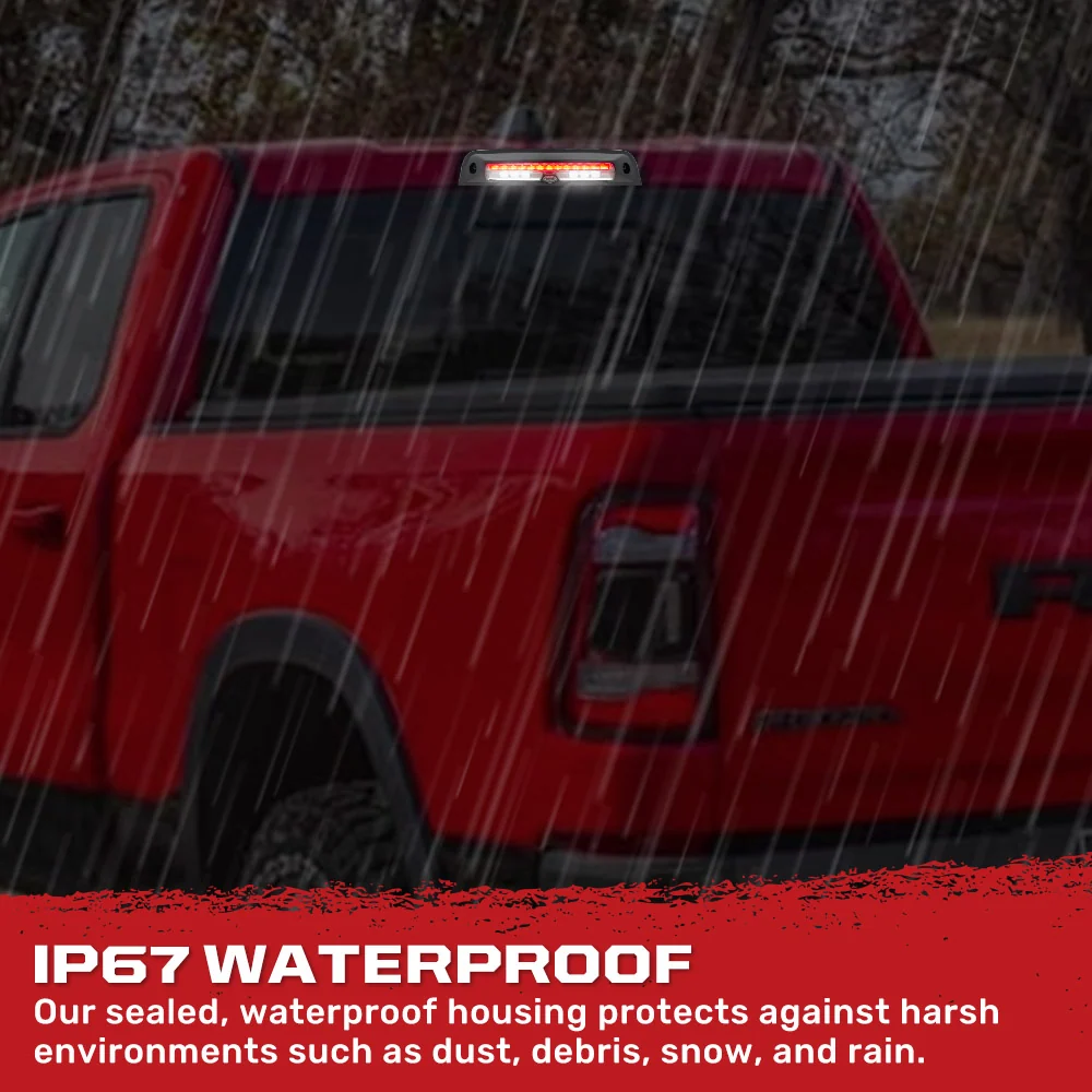 Dodge 19-25 RAM 1500 Red LED 3rd Brake Light with Cargo Bed Camera and Clear Lens - Image 7