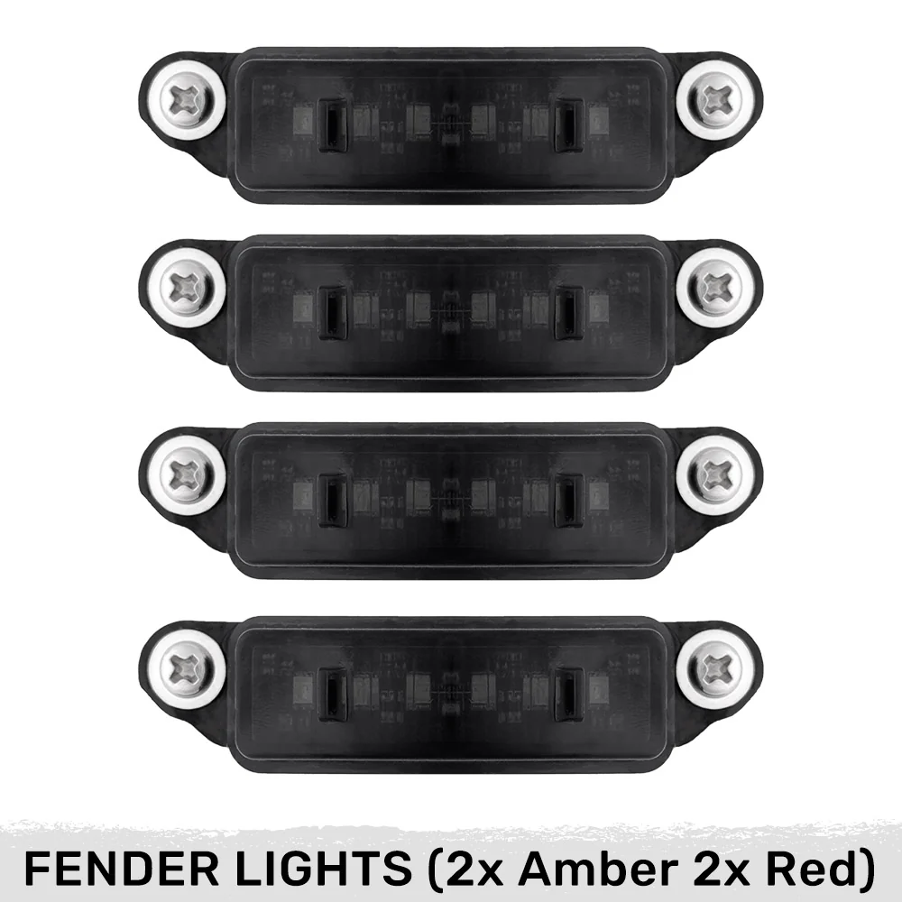Dodge 21-25 RAM 1500 TRX 7-PC Fender & Hood Light Kit Smoked Lens White or Amber LED Running Lights w/ Startup Light Sequence - Multiple Options - Image 21
