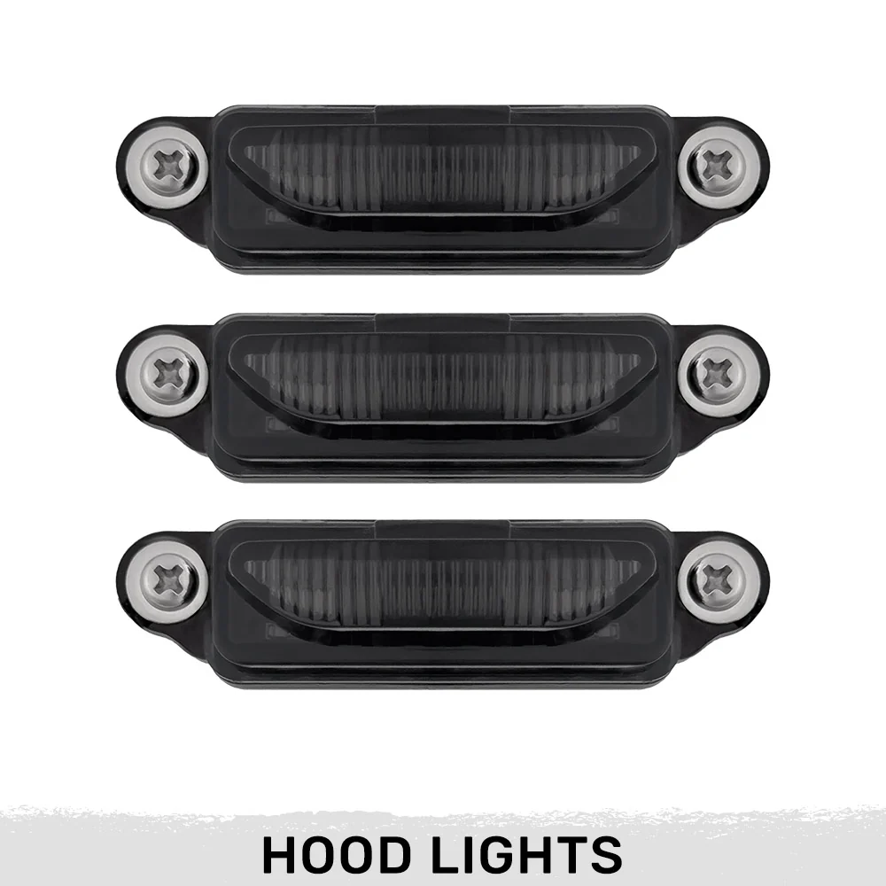 Dodge 21-25 RAM 1500 TRX 7-PC Fender & Hood Light Kit Smoked Lens White or Amber LED Running Lights w/ Startup Light Sequence - Multiple Options - Image 6