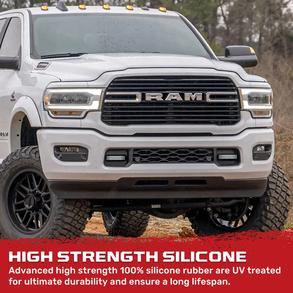 Dodge 21-26 RAM 1500 Tow Hook Covers 2-Piece Set of Silicone Covers Standard & LED Options - Multiple Colors - Image 100