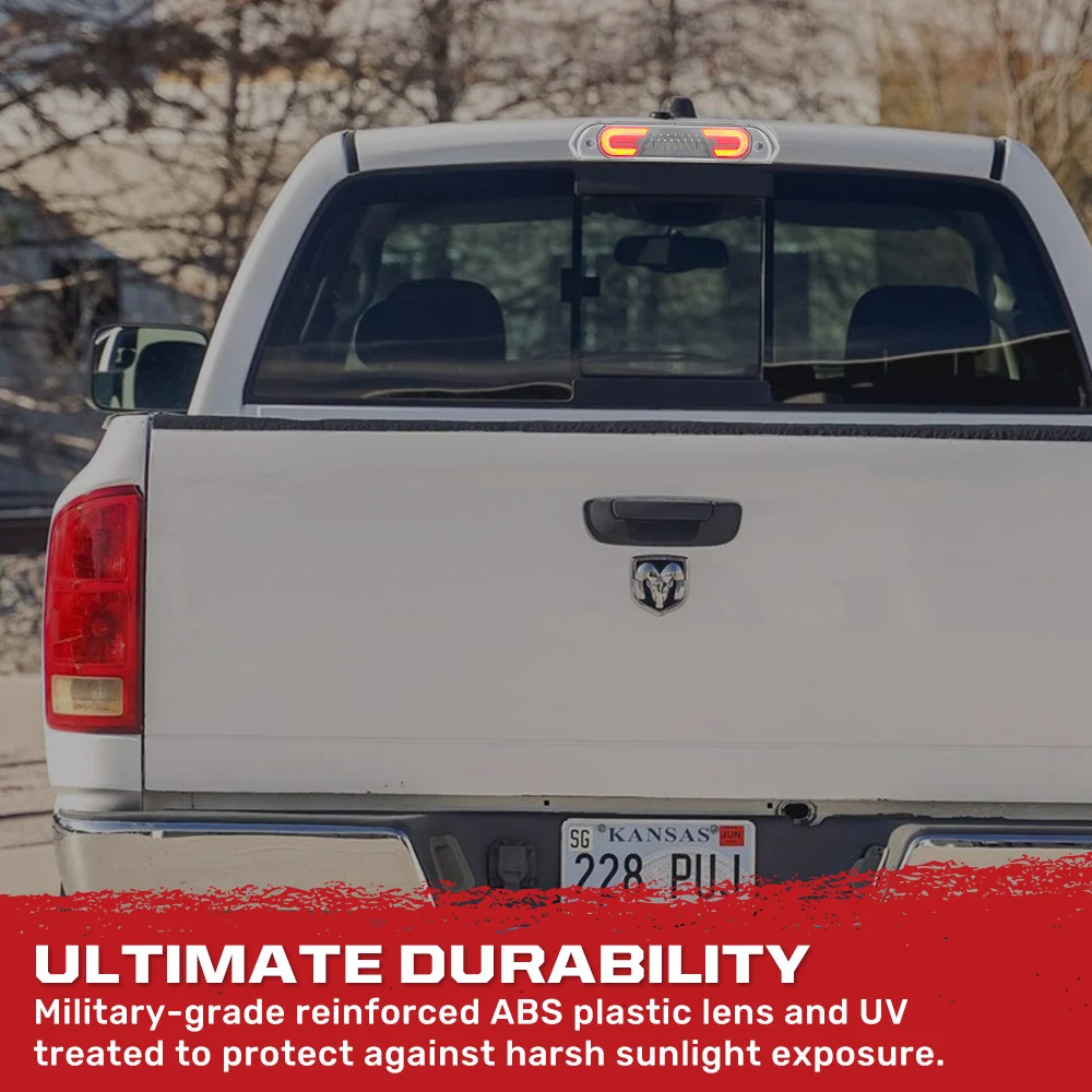 Dodge RAM & 03-09 Dodge RAM 2500/3500 3rd Brake Light Kit LED - Clear Lens - Image 6