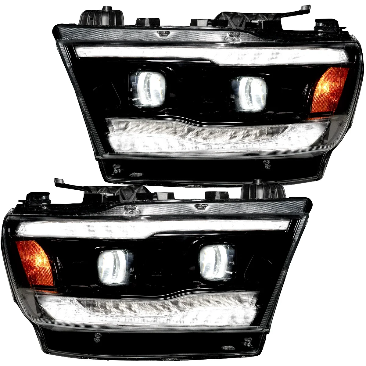 Dodge RAM 1500 19-23 5th Gen LED Projector Headlights OLED DRL Scanning Switchback LED Signals (Replaces Factory/OEM Halogen Only) - Multiple Styles - Image 2
