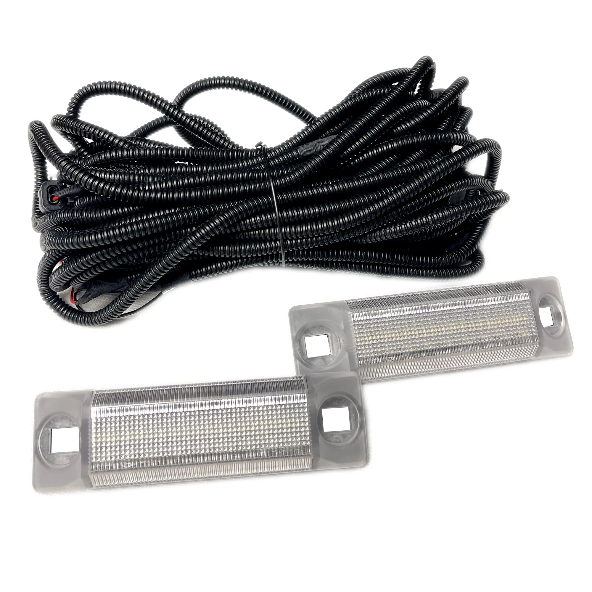 Dodge RAM 19-24 1500 CLASSIC BODY Ultra High Power Bed Rail / Cargo Area LED Light Kit w/ Complete Wiring Kit - 2-Piece Set in White LED with Clear Lens - Image 2