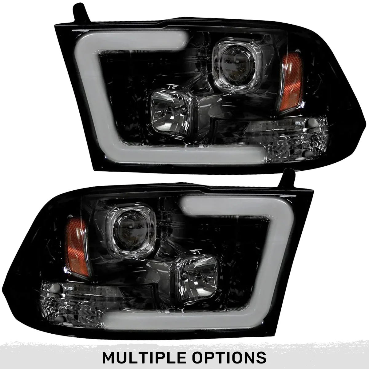 Dodge RAM 2500/3500 10-18 Projector Headlights OLED Halos & DRL - Multiple Styles