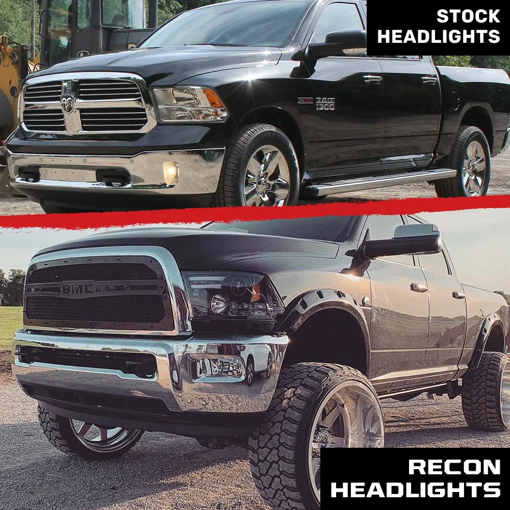 Dodge RAM 2500/3500 15-18 Projector Headlights OLED DRL & LED Signals - Multiple Styles - Image 13