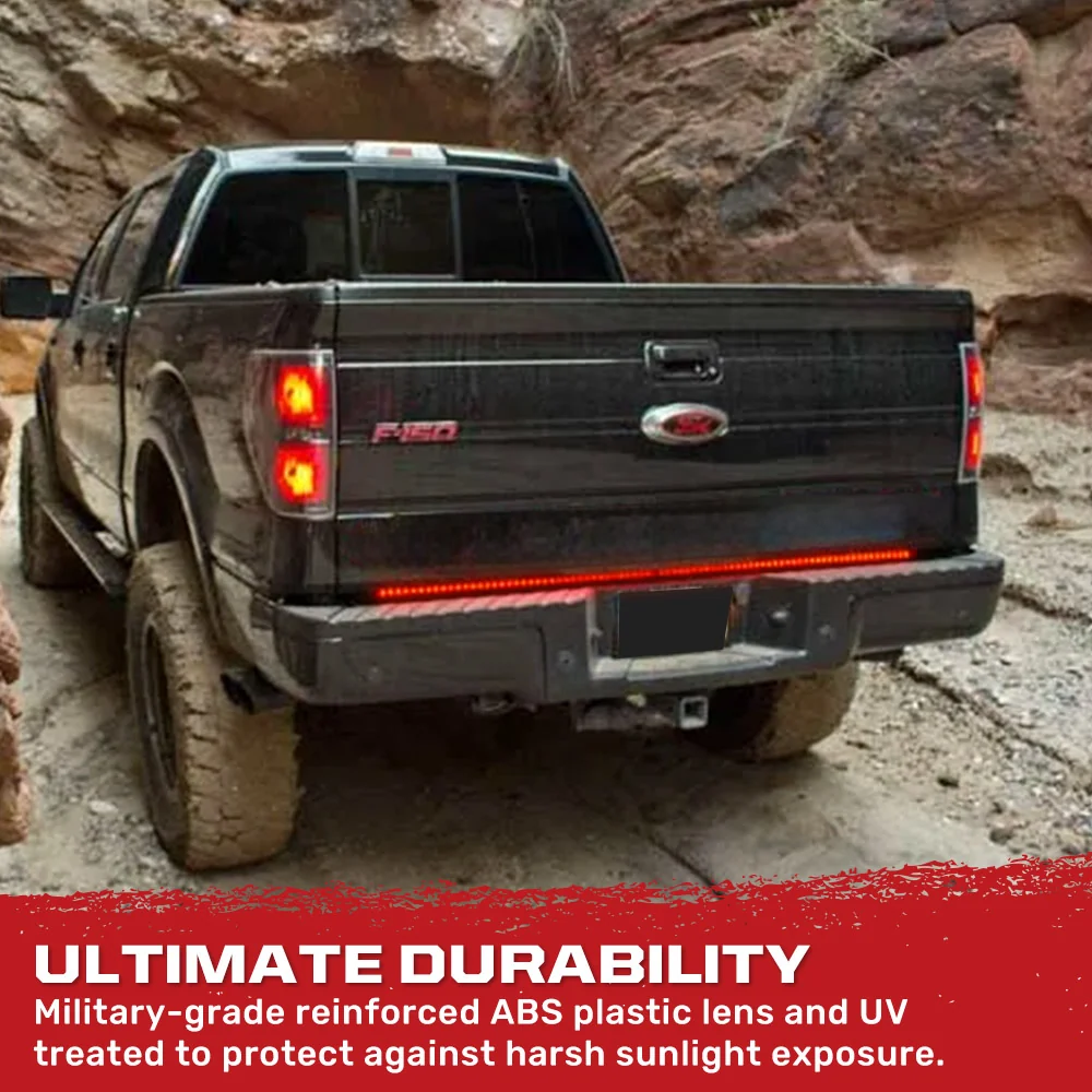 “Extreme” Tailgate Light Bar LED Scanning Amber Turn Signals, Brake & Reverse Lights - Multiple Sizes - Image 13