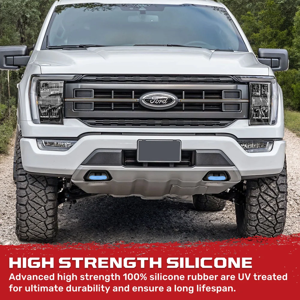 Ford 15-23 F150 & Raptor Tow Hook Covers 2-Piece Set of Silicone Covers Standard & LED Options - Multiple Colors - Image 121
