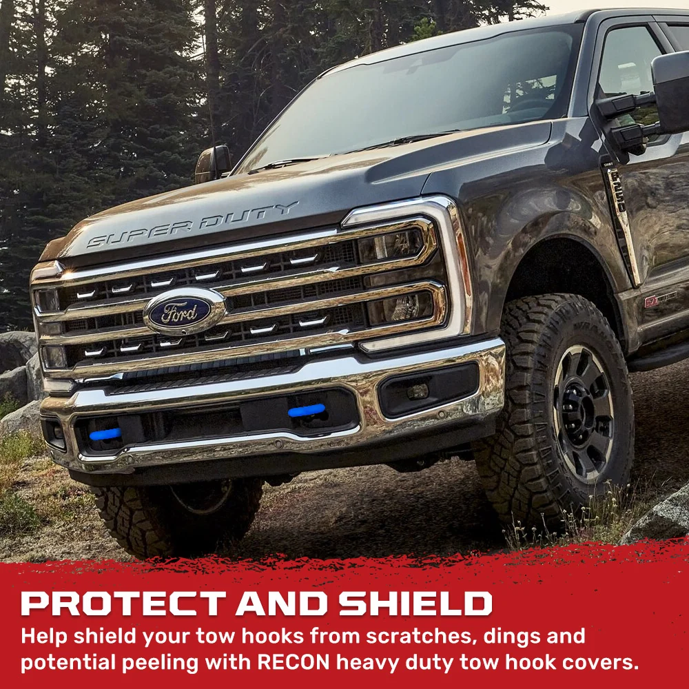 Ford 17-23 Super Duty Tow Hook Covers 2-Piece Set of Silicone Covers Standard & LED Options - Multiple Colors - Image 35