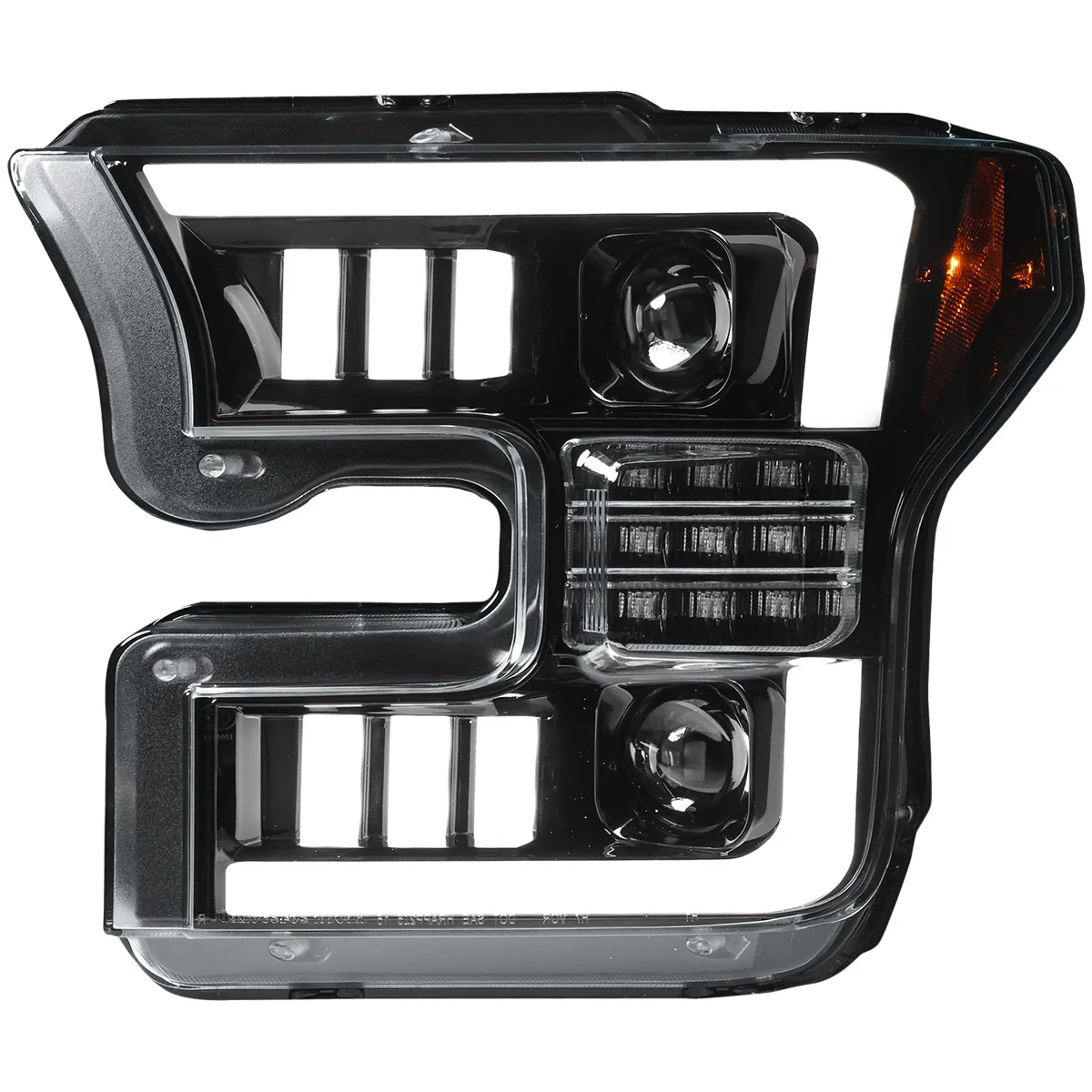 Ford F150 15-17 LED Projector Headlights w/ Ultra High Power Smooth White OLED DRL w/ Scanning Amber Turn Signals (Replaces OEM LED Headlights) - Multiple Styles - Image 19