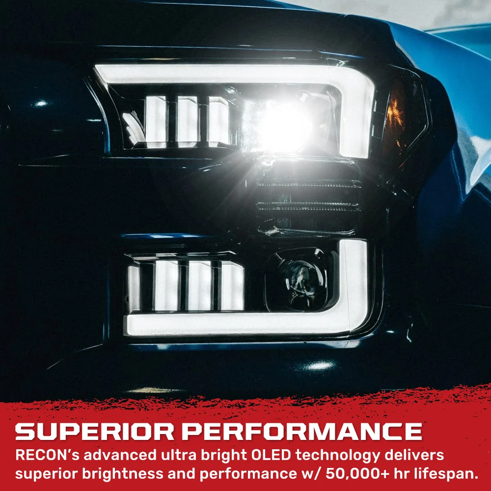 Ford F150 15-17 LED Projector Headlights w/ Ultra High Power Smooth White OLED DRL w/ Scanning Amber Turn Signals (Replaces OEM LED Headlights) - Multiple Styles - Image 27