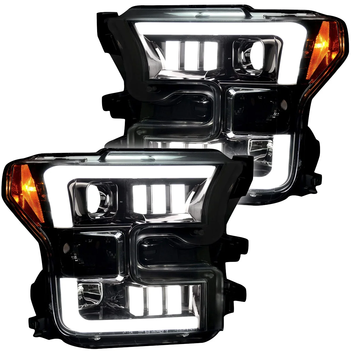 Ford F150 15-17 Projector Headlights Ultra High Power Smooth White OLED DRL (Replaces OEM Halogen Headlights) - Multiple Styles - Image 14
