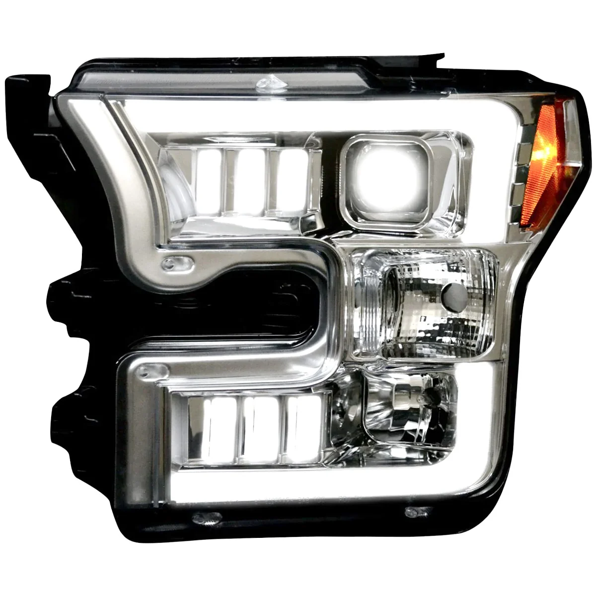 Ford F150 15-17 Projector Headlights Ultra High Power Smooth White OLED DRL (Replaces OEM Halogen Headlights) - Multiple Styles - Image 29