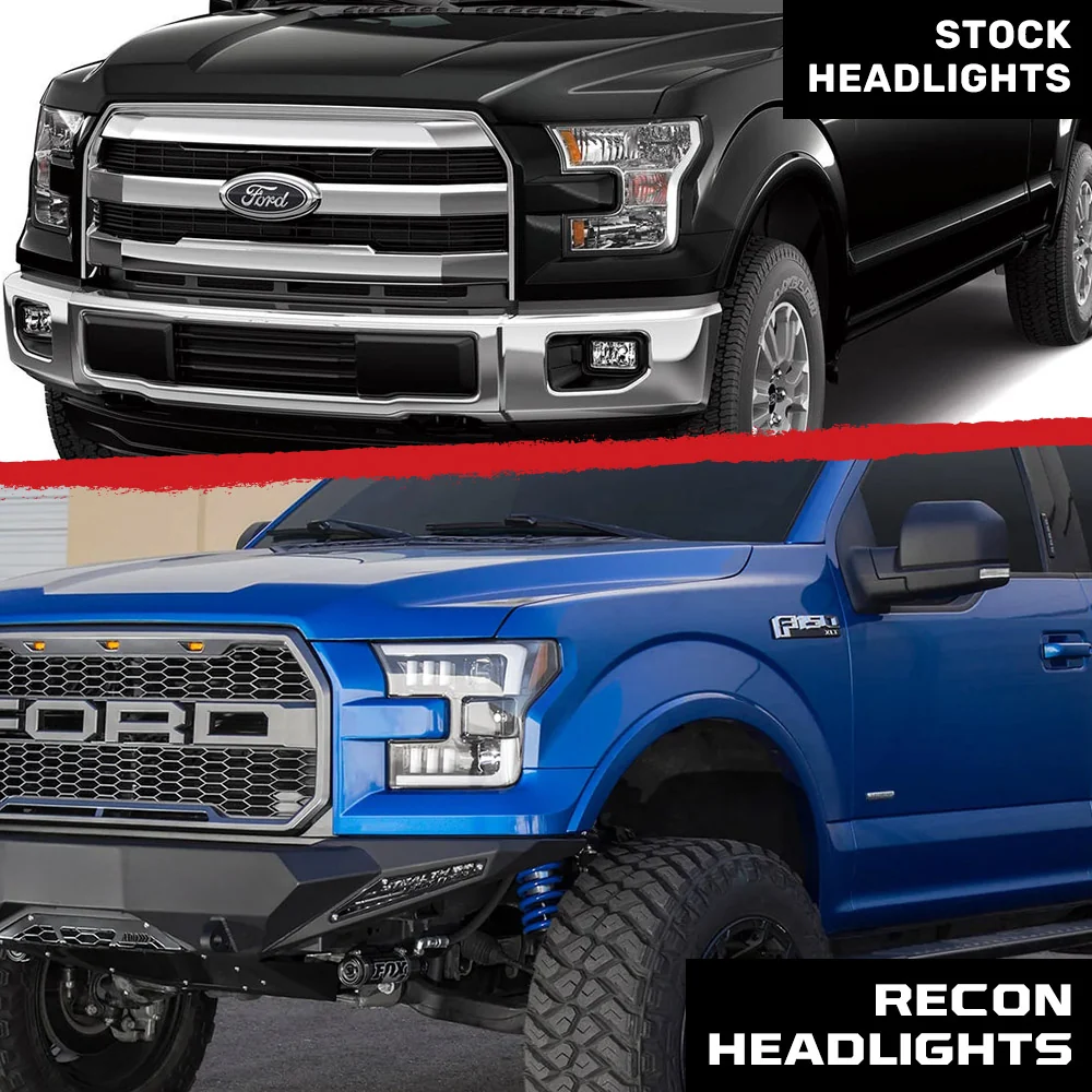 Ford F150 15-17 Projector Headlights Ultra High Power Smooth White OLED DRL (Replaces OEM Halogen Headlights) - Multiple Styles - Image 34