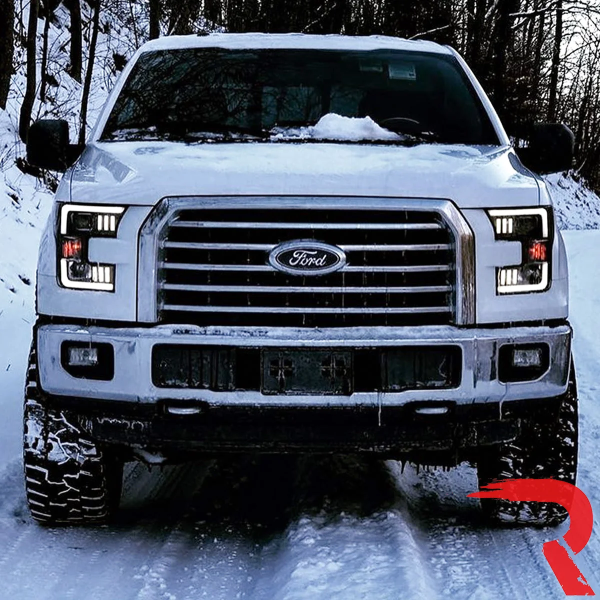 Ford F150 15-17 Projector Headlights Ultra High Power Smooth White OLED DRL (Replaces OEM Halogen Headlights) - Multiple Styles - Image 35
