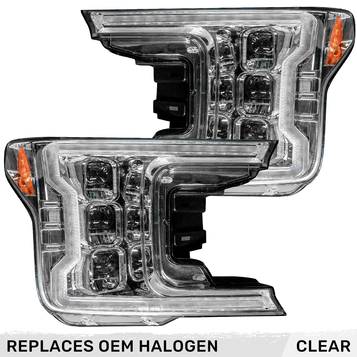 Ford F150 18-20 LED Projector Headlights OLED DRL Scanning LED Turn Signals (Replaces Factory Halogen Headlights) - Multiple Styles - Image 19