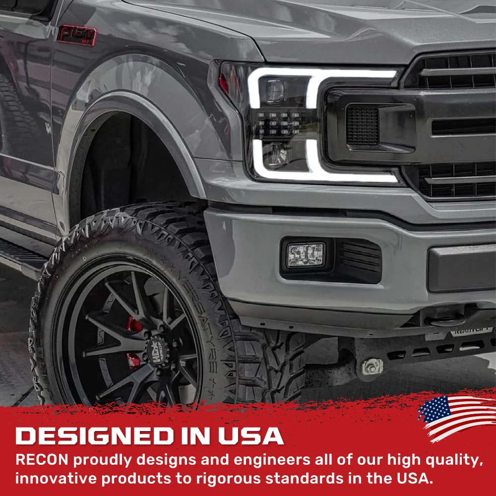 Ford F150 18-20 Projector Headlights OLED DRL Scanning LED Turn Signals (Replaces Factory Halogen Headlights) - Multiple Styles - Image 10