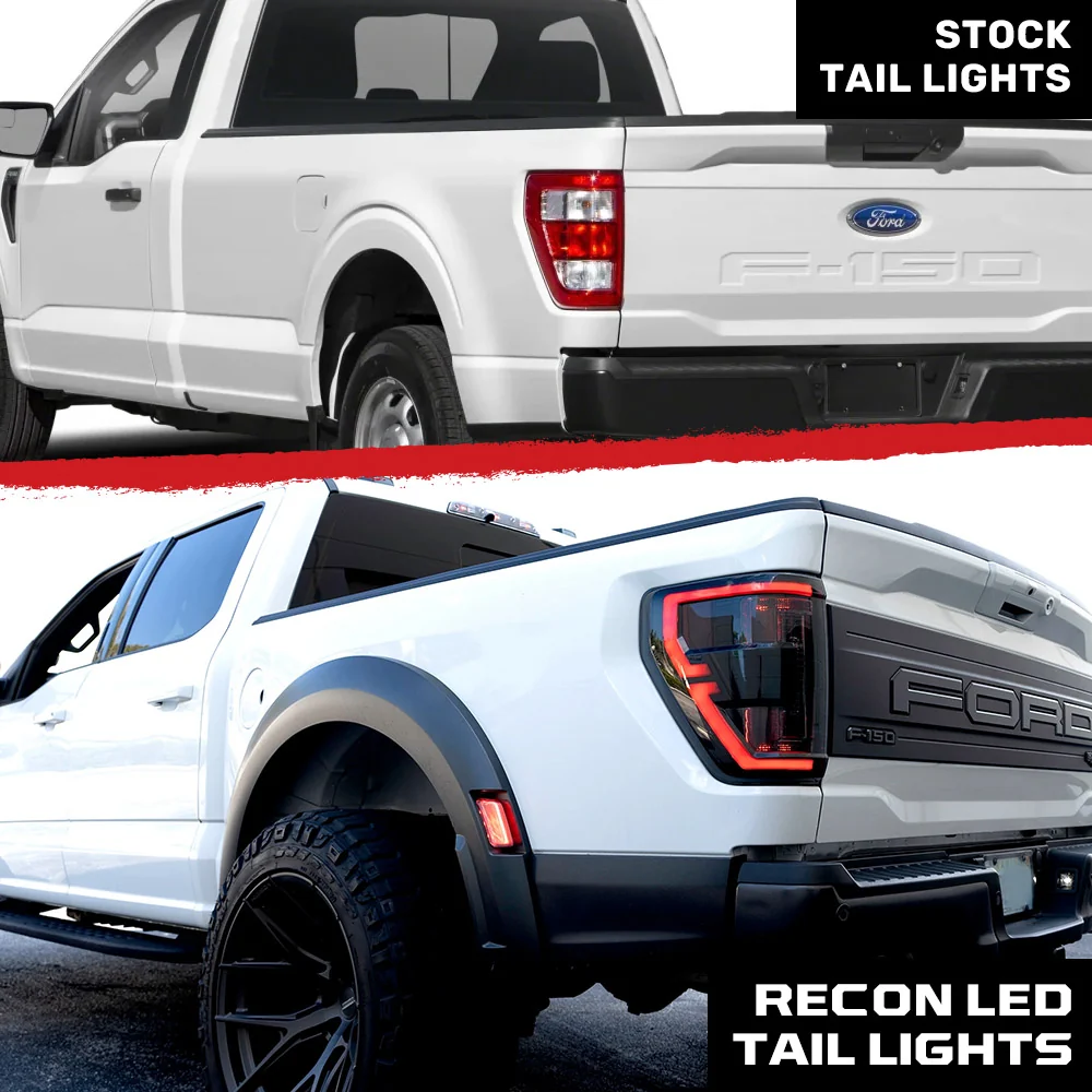 Ford F150 21-23 Ultra Bright OLED Tail Lights w/ Startup Light Sequence (Replaces Factory Halogen Tail Lights w/ BLIS Only) - Multiple Lens - Image 4