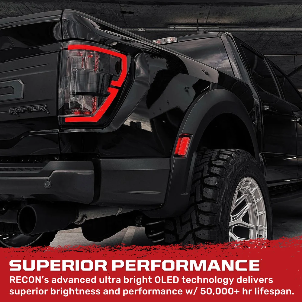 Ford F150 21-23 Ultra Bright OLED Tail Lights w/ Startup Light Sequence (Replaces Factory Halogen Tail Lights w/ BLIS Only) - Multiple Lens - Image 6