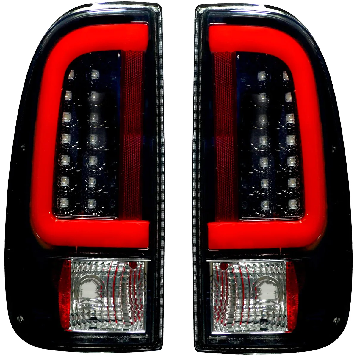 Ford F150 97-03 Straight Side Tail Lights OLED Scanning OLED Turn Signals - Smoked Lens - Image 3