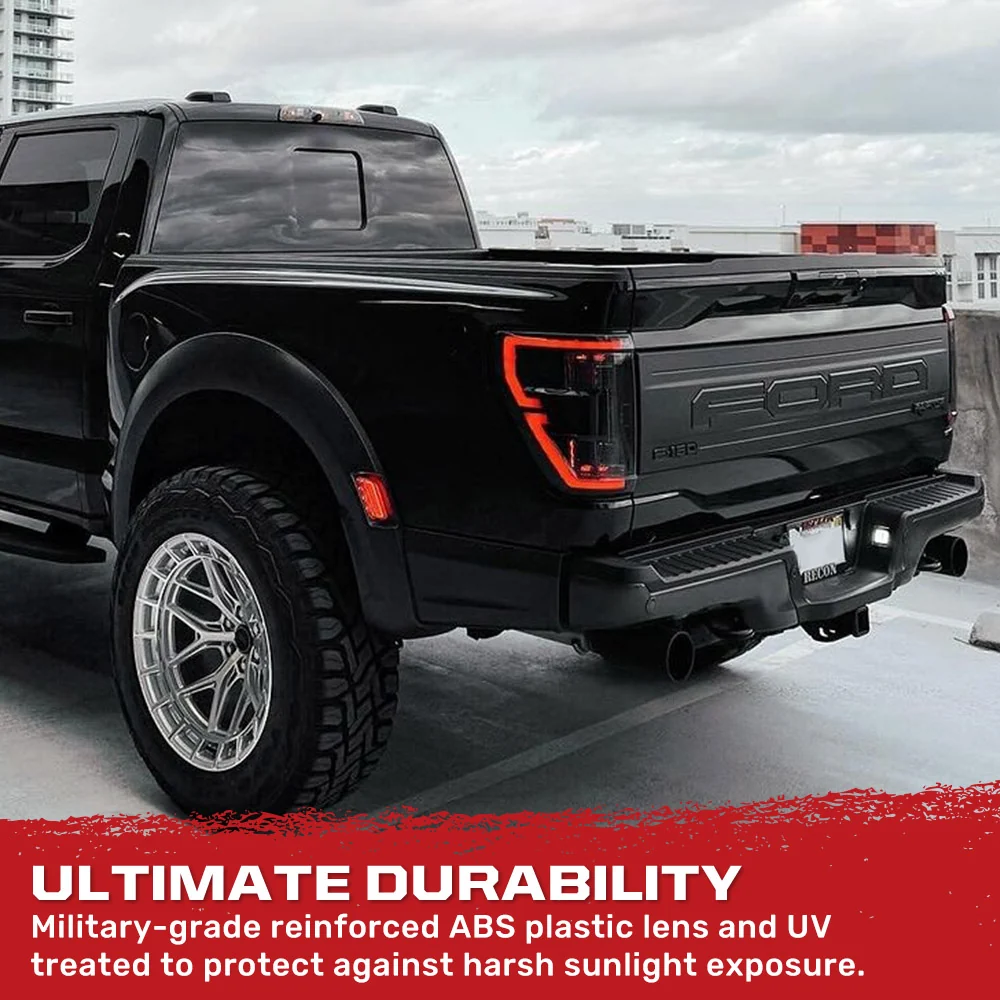 Ford F150 & Raptor 21-23 Ultra Bright OLED Tail Lights w/ Startup Light Sequence (Replaces Factory LED Tail Lights w/ BLIS Only) - Multiple Lens - Image 19
