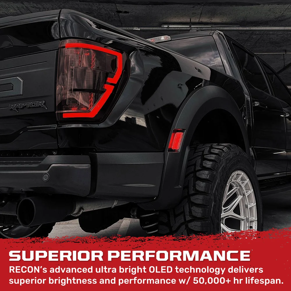 Ford F150 & Raptor 21-23 Ultra Bright OLED Tail Lights w/ Startup Light Sequence (Replaces Factory LED Tail Lights w/ BLIS Only) - Multiple Lens - Image 45