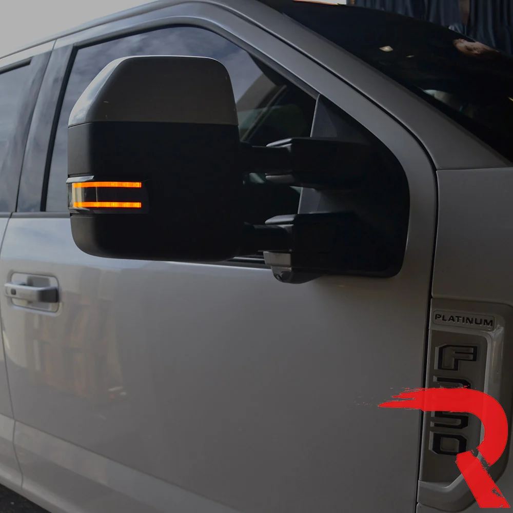 Ford 17-22 Super Duty Scanning LED Side Mirror Lenses - Smoked Lens - Image 13