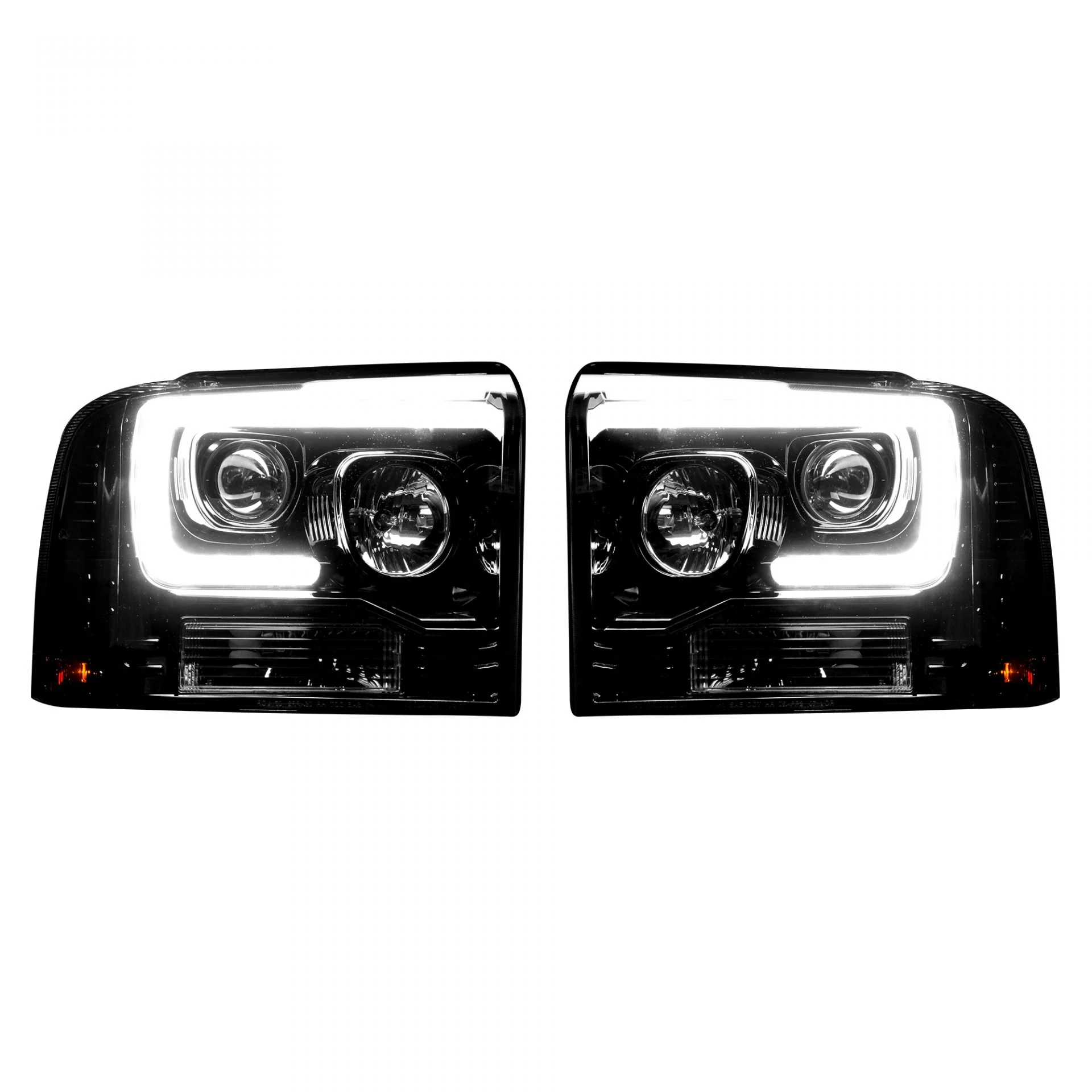 Ford Super Duty 05-07 Projector Headlights OLED Halos, DRL - Multiple Styles - Image 4