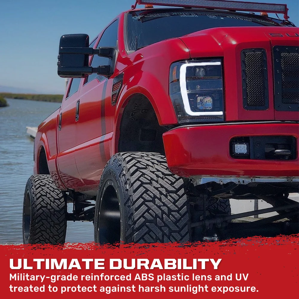 Ford Super Duty 08-10 Projector Headlights OLED Halos DRL - Multiple Styles - Image 10