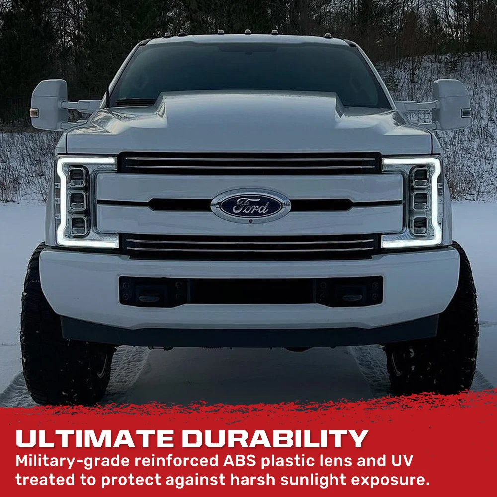 Ford 17-19 Super Duty LED Projector Headlights OLED DRL & Scanning Switchback LED Turn Signals - Multiple Styles - Image 17