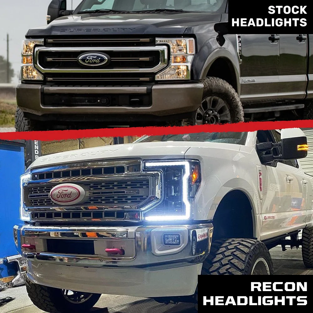 Ford 17-19 Super Duty LED Projector Headlights OLED DRL & Scanning Switchback LED Turn Signals - Multiple Styles - Image 19