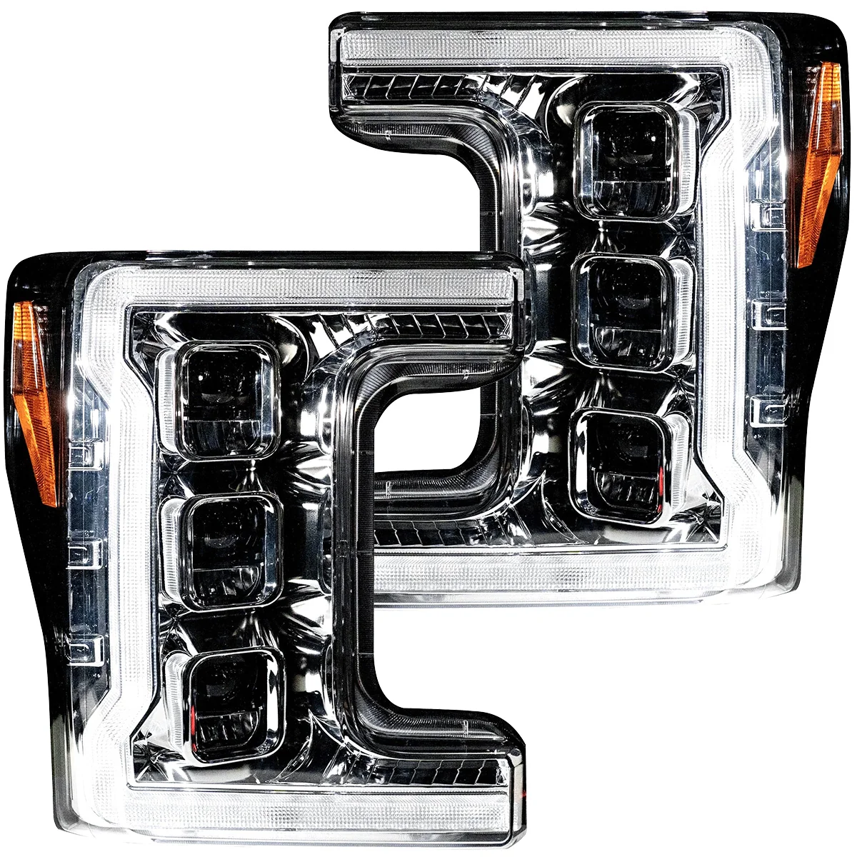 Ford 17-19 Super Duty LED Projector Headlights OLED DRL & Scanning Switchback LED Turn Signals - Multiple Styles - Image 23