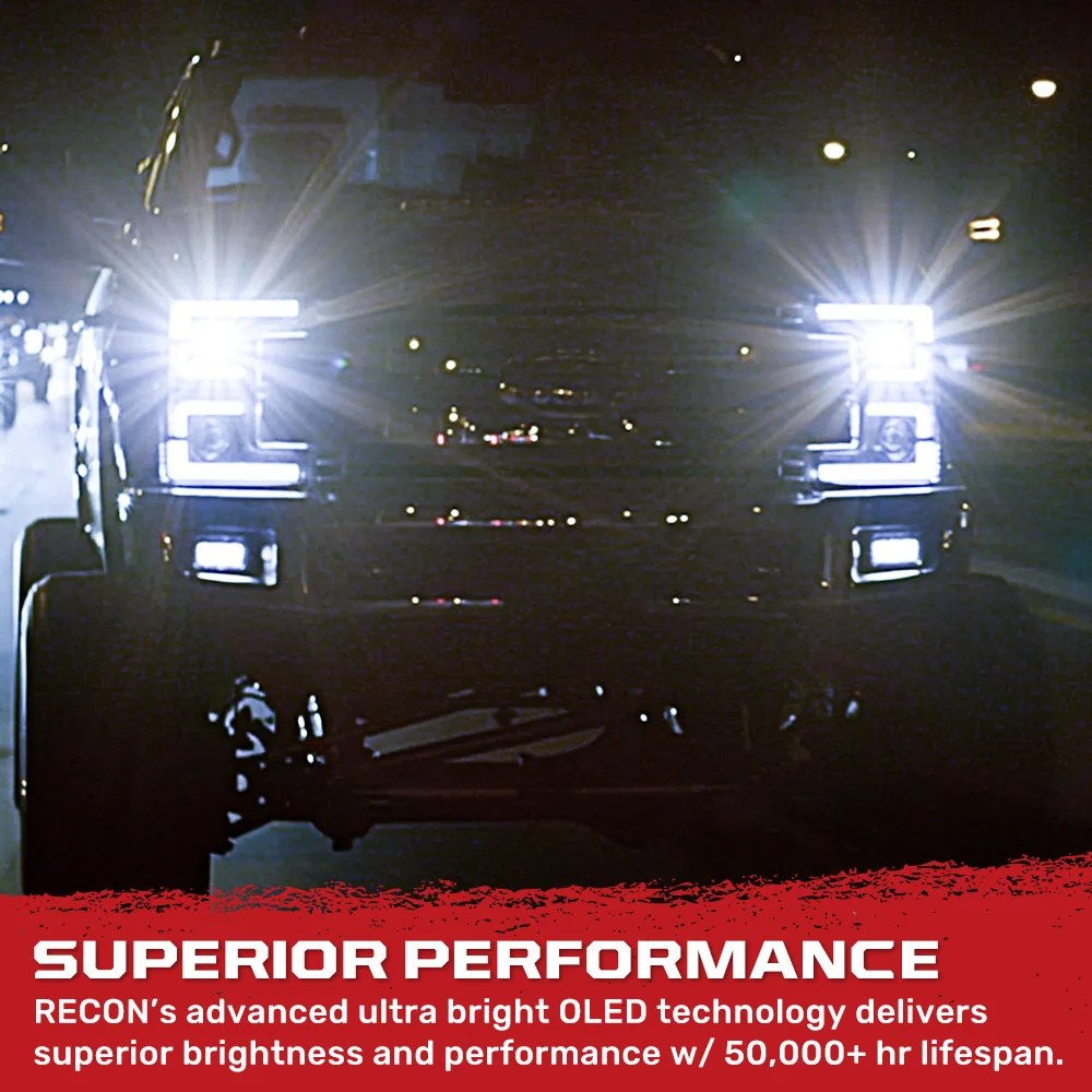 Ford Super Duty 17-19 Projector Headlights White OLED DRL, Scanning Amber LED Turn Signals - Multiple Styles - Image 9