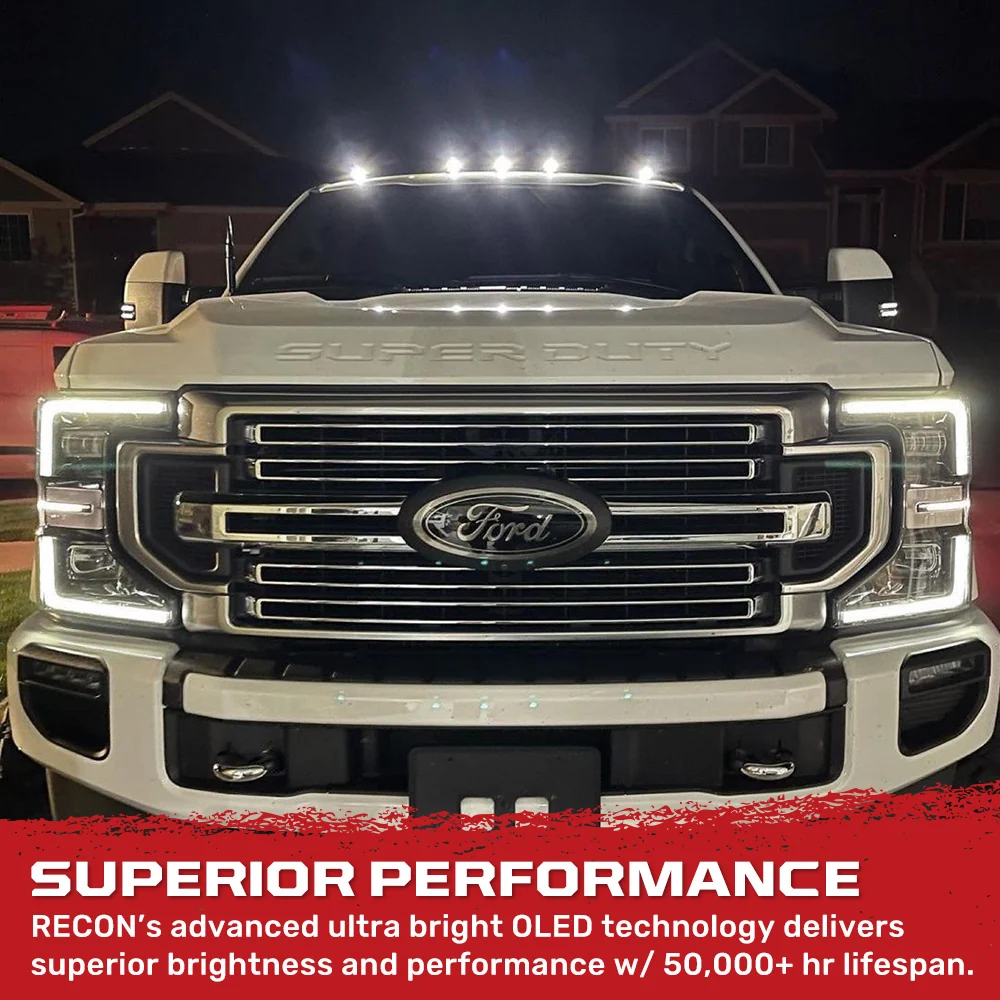 Ford Super Duty 17-22 5-PC Cab Roof Light Set 2-Way Front & Rear Facing Ultra High-Power LEDs (Replaces Factory/OEM Cab Lights Only) - Multiple Options - Image 35