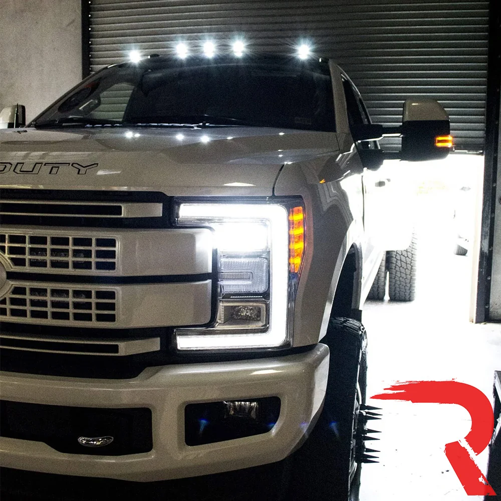 Ford Super Duty 17-22 5-PC Cab Roof Light Set 2-Way Front & Rear Facing Ultra High-Power LEDs (Replaces Factory/OEM Cab Lights Only) - Multiple Options - Image 37