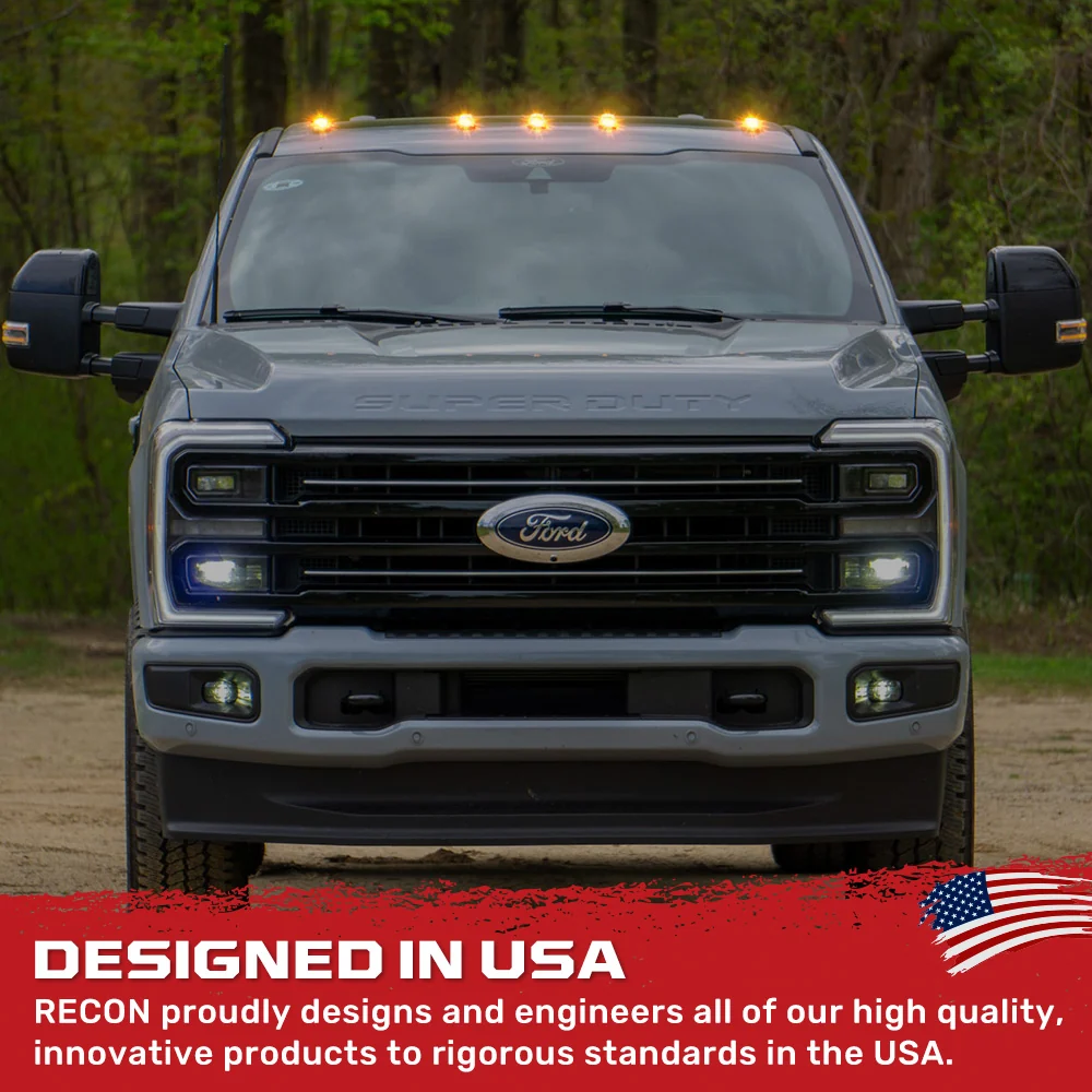 Ford Super Duty 23-25 5-PC Cab Roof Lights 2-Way Front & Rear Facing Ultra High-Power LED (Replaces Factory/OEM Cab Lights Only) - Multiple Options - Image 31